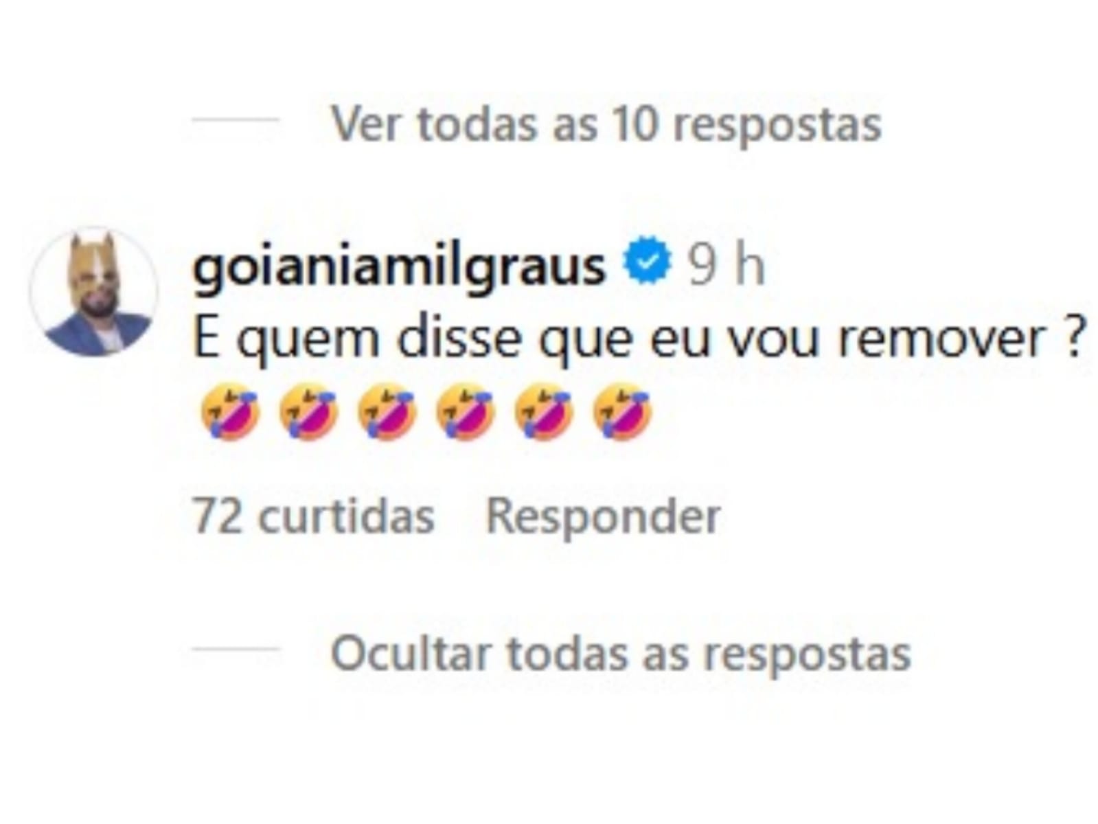 Influencer comentou na postagem sobre a decisão do juiz, dando a entender não ter intenção de remover o conteúdo. (Foto: Reprodução)