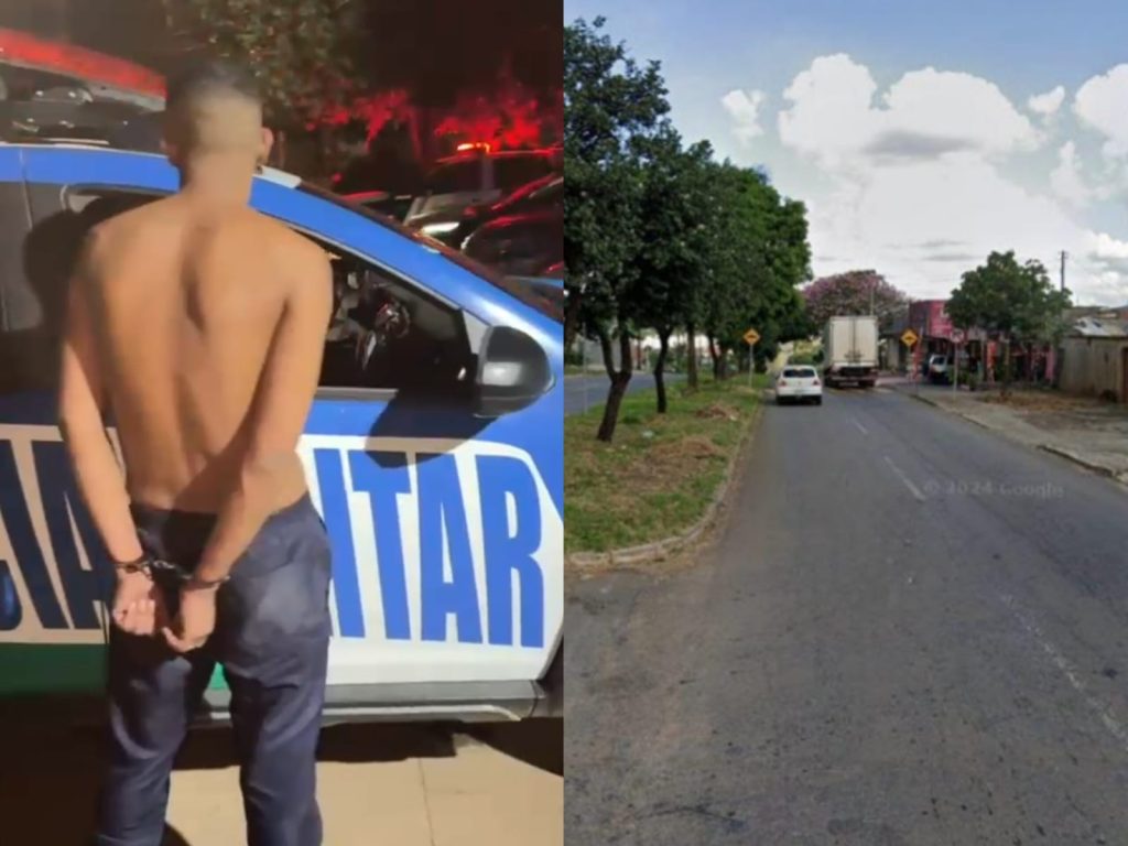 Jovem foi preso após ameaçar funcionária no bairro Jardim das Nações, em Aparecida de Goiânia. (Foto: Divulgação)