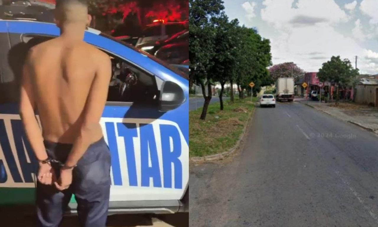 Jovem foi preso após ameaçar funcionária no bairro Jardim das Nações, em Aparecida de Goiânia. (Foto: Divulgação)