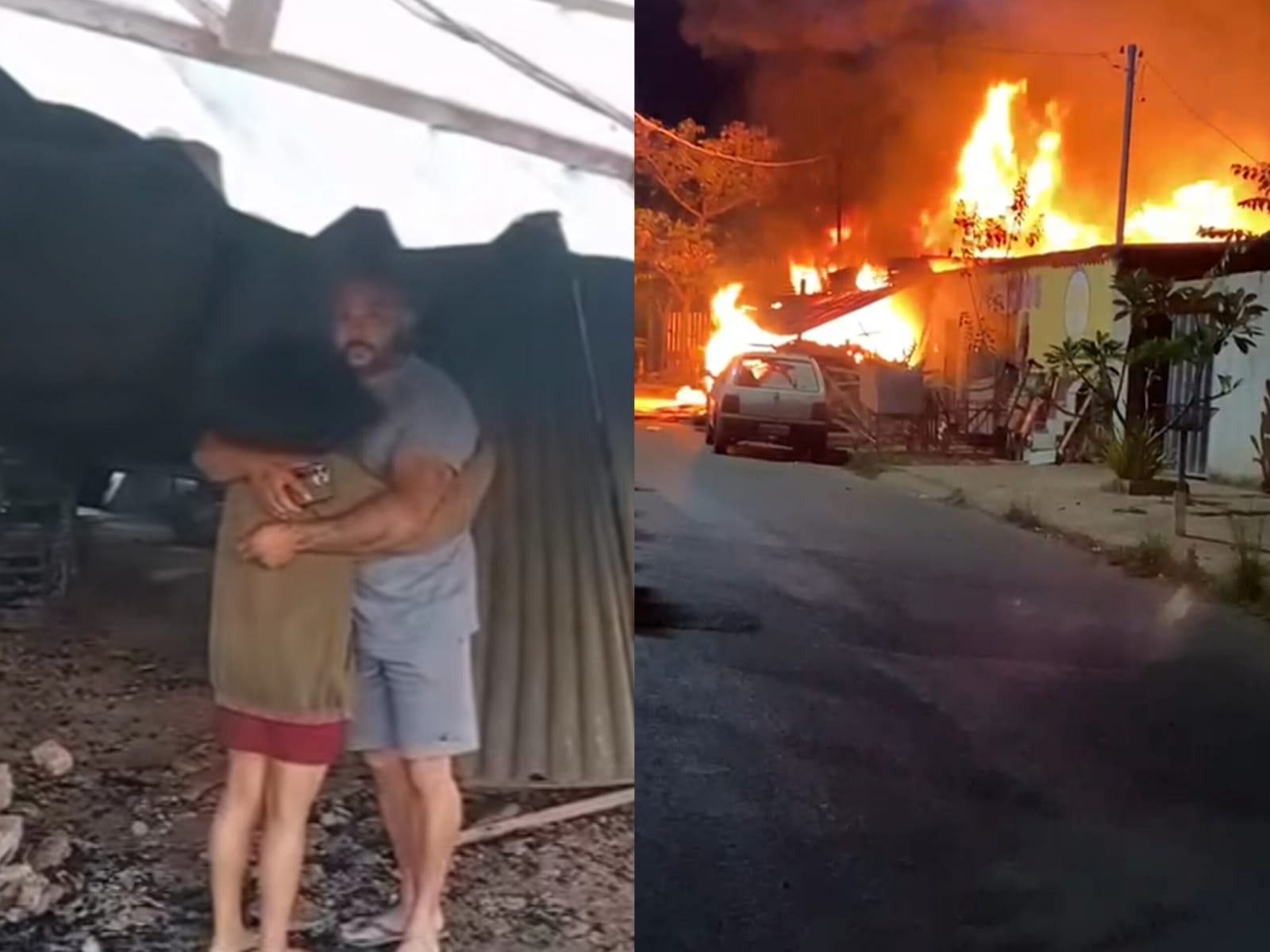Morador luta para se reerguer após perder casa em grande incêndio. (Foto: Reprodução)