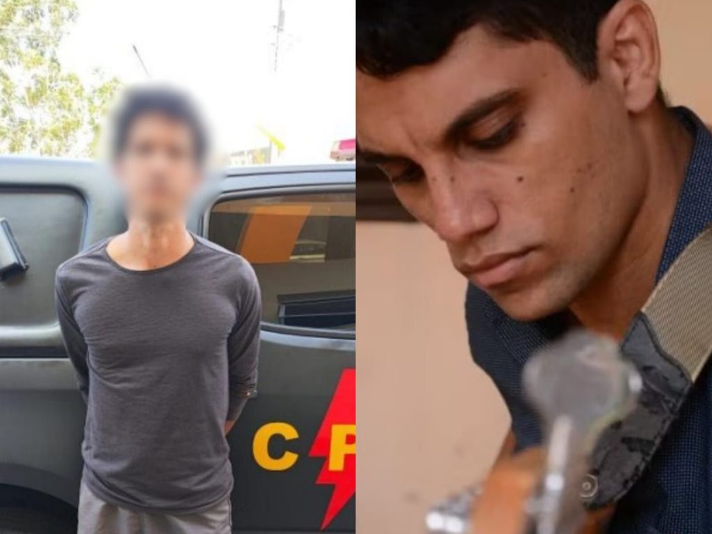 À esquerda, suspeito de matar Bruno Duarte, estudante de música do IFG (à direita). (Foto: Reprodução)