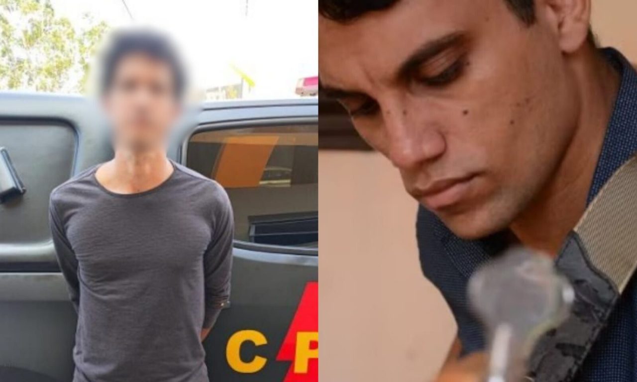 À esquerda, suspeito de matar Bruno Duarte, estudante de música do IFG (à direita). (Foto: Reprodução)