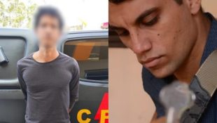 À esquerda, suspeito de matar Bruno Duarte, estudante de música do IFG (à direita). (Foto: Reprodução)