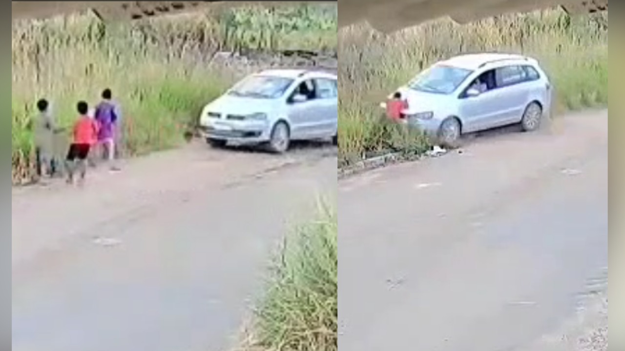 Vídeo mostra motorista atropelando crianças intencionalmente em Trindade