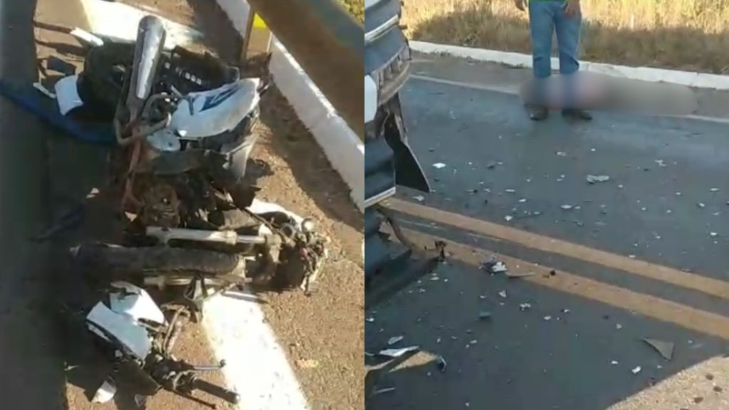 Motociclista morreu na hora. (Foto: Reprodução)
