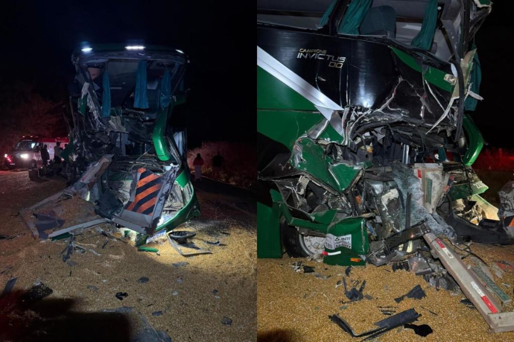 Colisão entre ônibus e carreta em Goiás deixa várias pessoas em estado gravíssimo