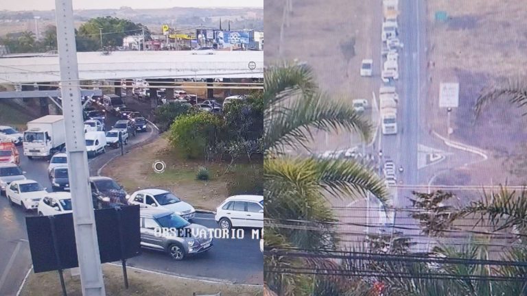 Congestionamento na BR-414 já ultrapassa os 4 km.