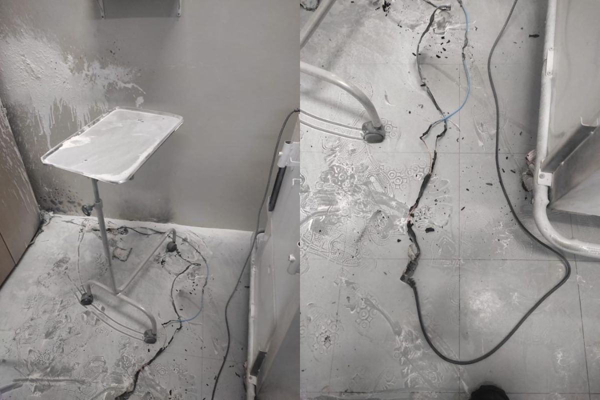 Homem invade UPA em Goiânia e ateia fogo na sala de reanimação; veja as imagens
