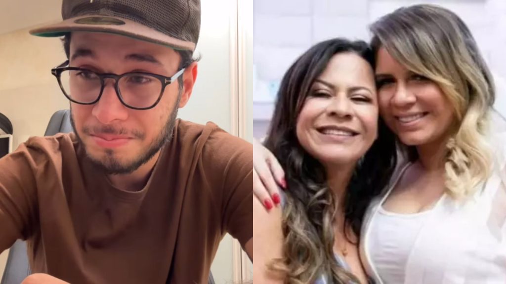 João Gustavo e dona Ruth, irmão e mãe de Marília Mendonça.