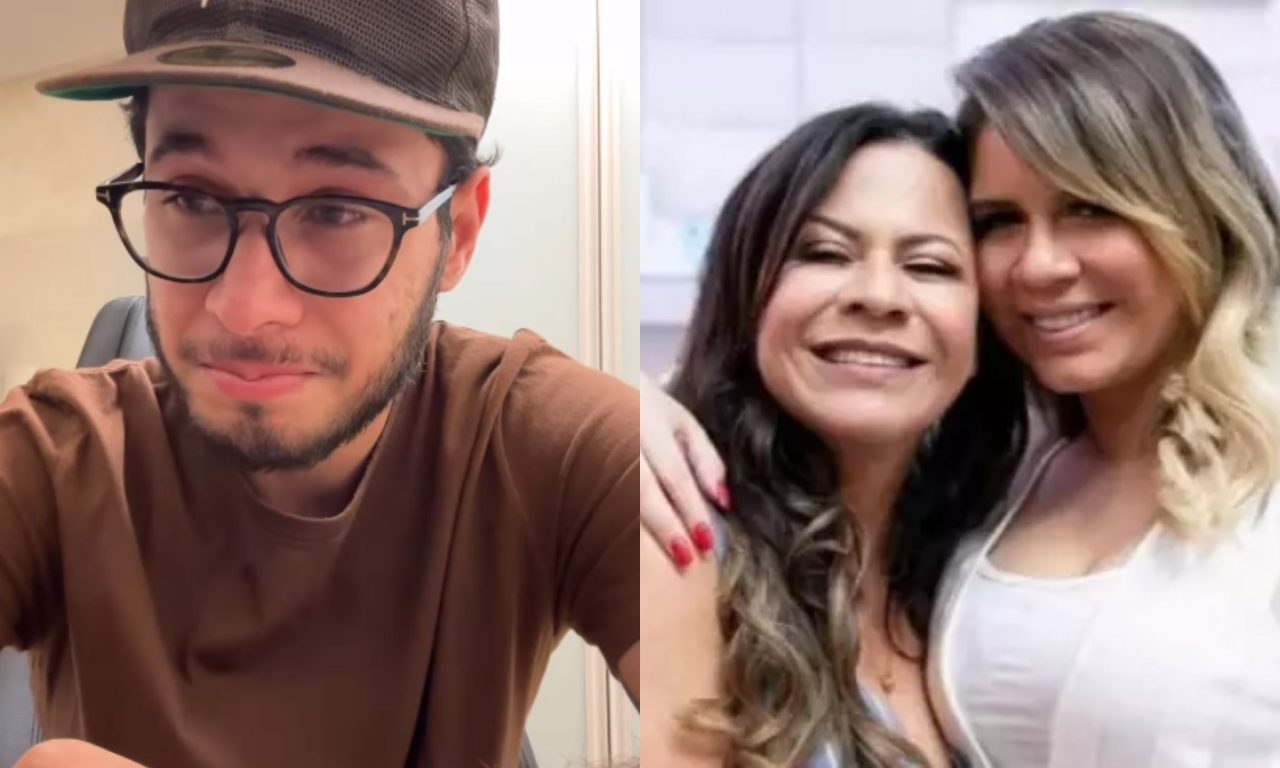 João Gustavo e dona Ruth, irmão e mãe de Marília Mendonça.