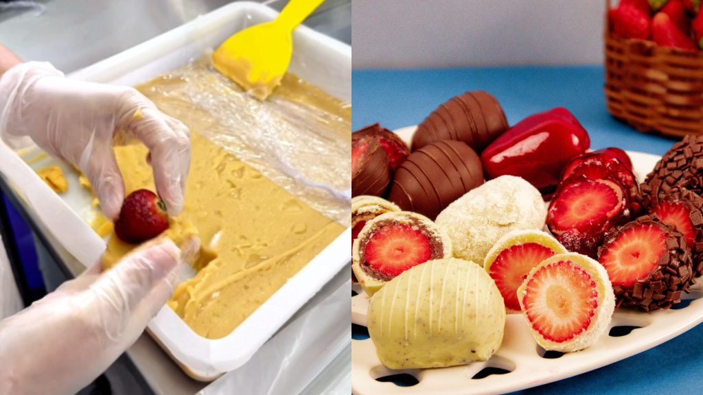 Confeitaria se dedicou à produção do morango do amor. (Foto: Divulgação/Doce Paladar)