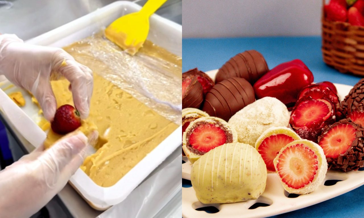Confeitaria se dedicou à produção do morango do amor. (Foto: Divulgação/Doce Paladar)