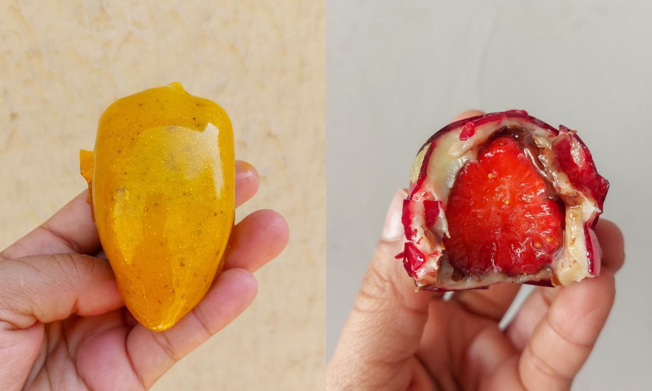 Lá do Céu Confeitaria passou a produzir o morango do amor nos sabores maracujá e ninho com nutella. (Foto: Arquivo pessoal)