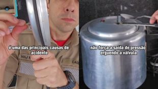 Bombeiro de Goiás alerta sobre erro perigoso que nunca deve ser cometido na hora de usar panela de pressão