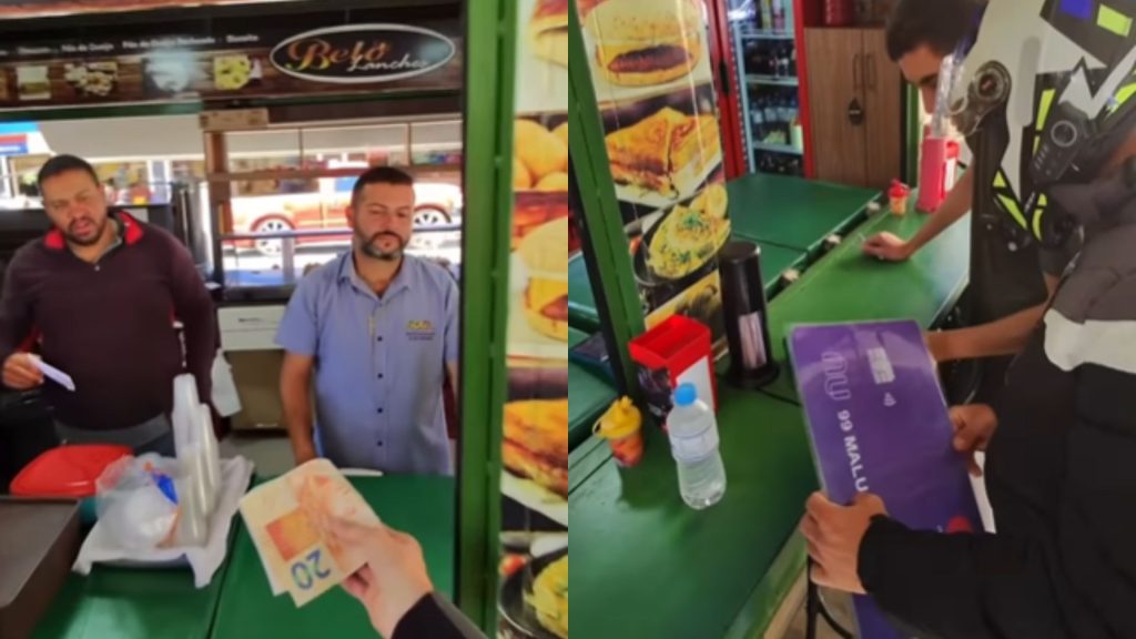 Motociclista surpreendeu vendedor na hora do pagamento.