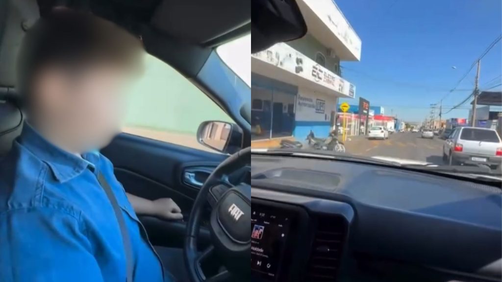 Vídeo mostrando criança dirigindo repercutiu entre os moradores de Rio Verde.