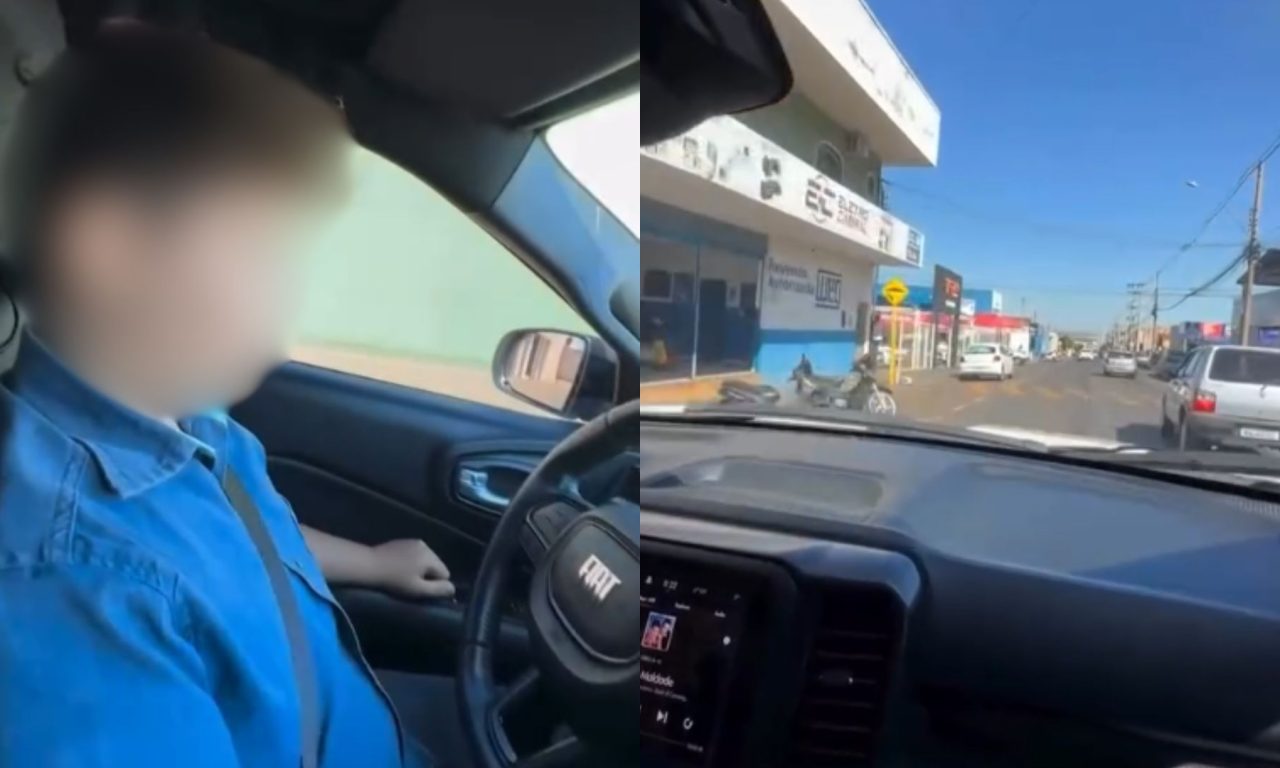 Vídeo mostrando criança dirigindo repercutiu entre os moradores de Rio Verde.