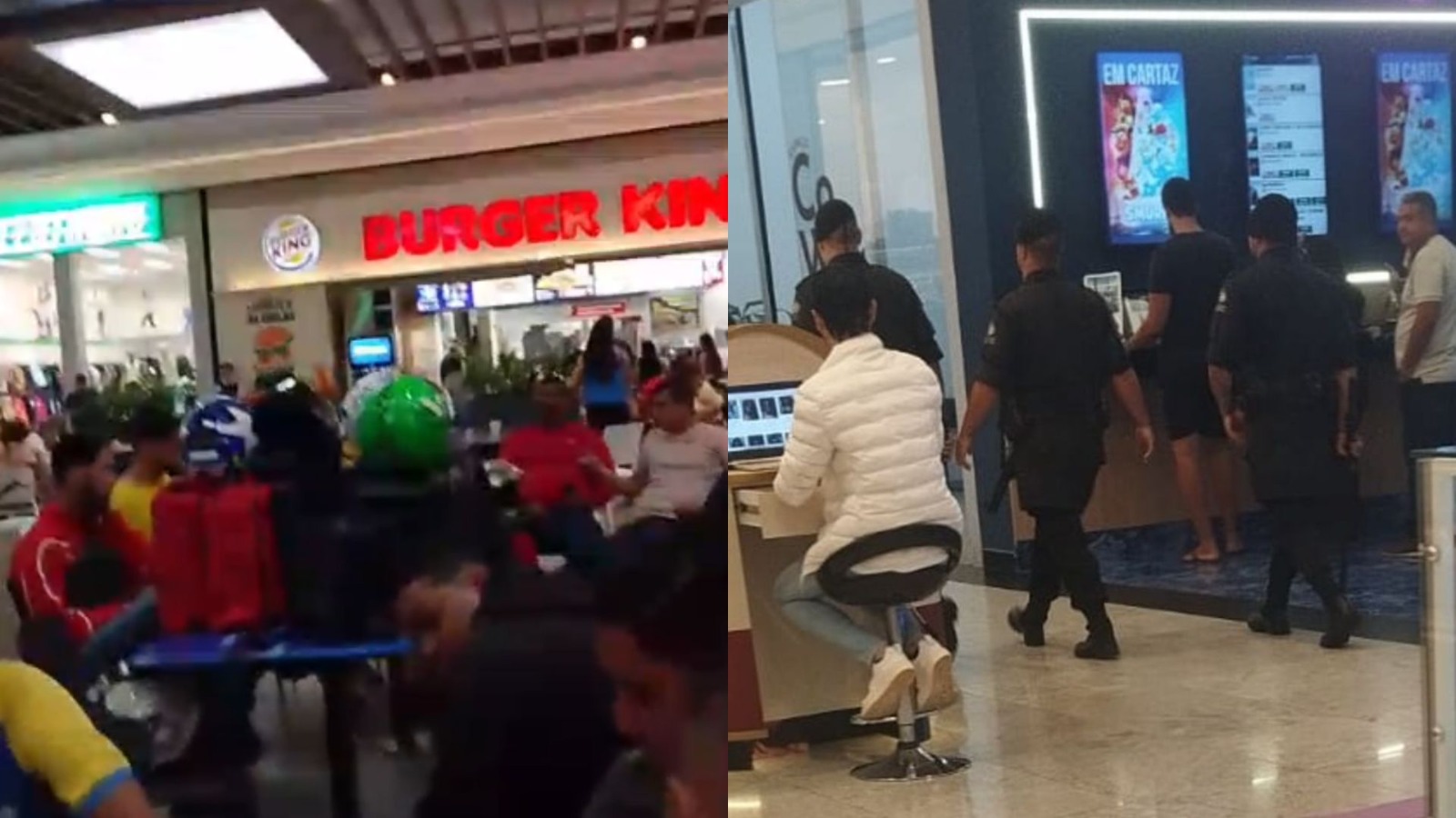 Entregadores protestam no Brasil Park Shopping após colegas serem agredidos por segurança