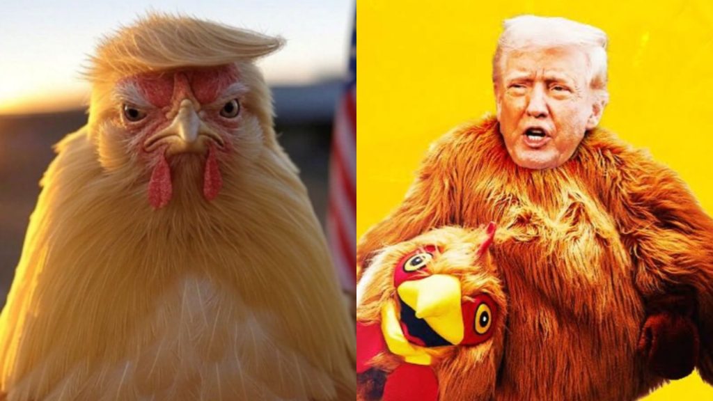 Supermercado fez postagens irônicas com imagem modificada de Donald Trump.