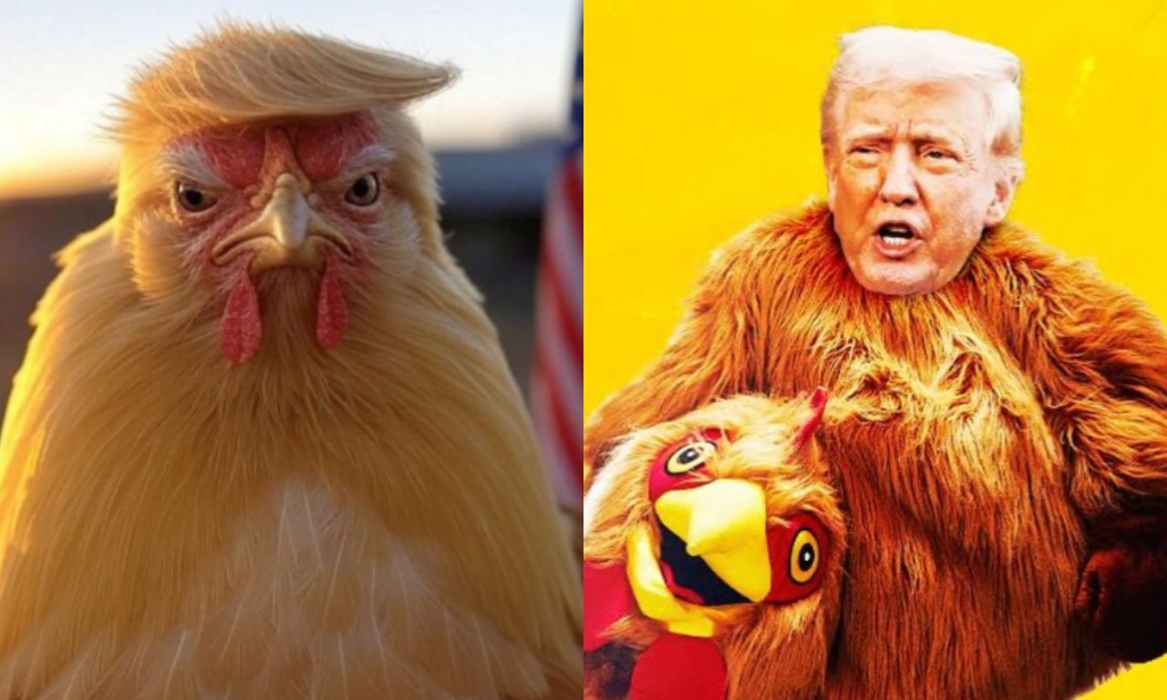 Supermercado fez postagens irônicas com imagem modificada de Donald Trump.