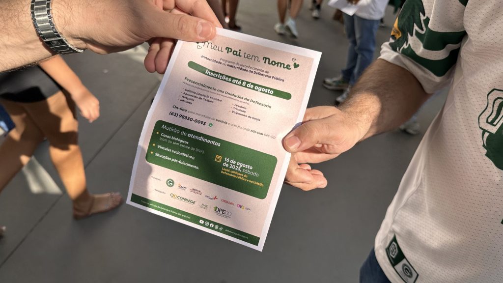 Flyer do programa Meu Pai Tem Nome. (Foto: Divulgação/DPE) Dia dos Pais