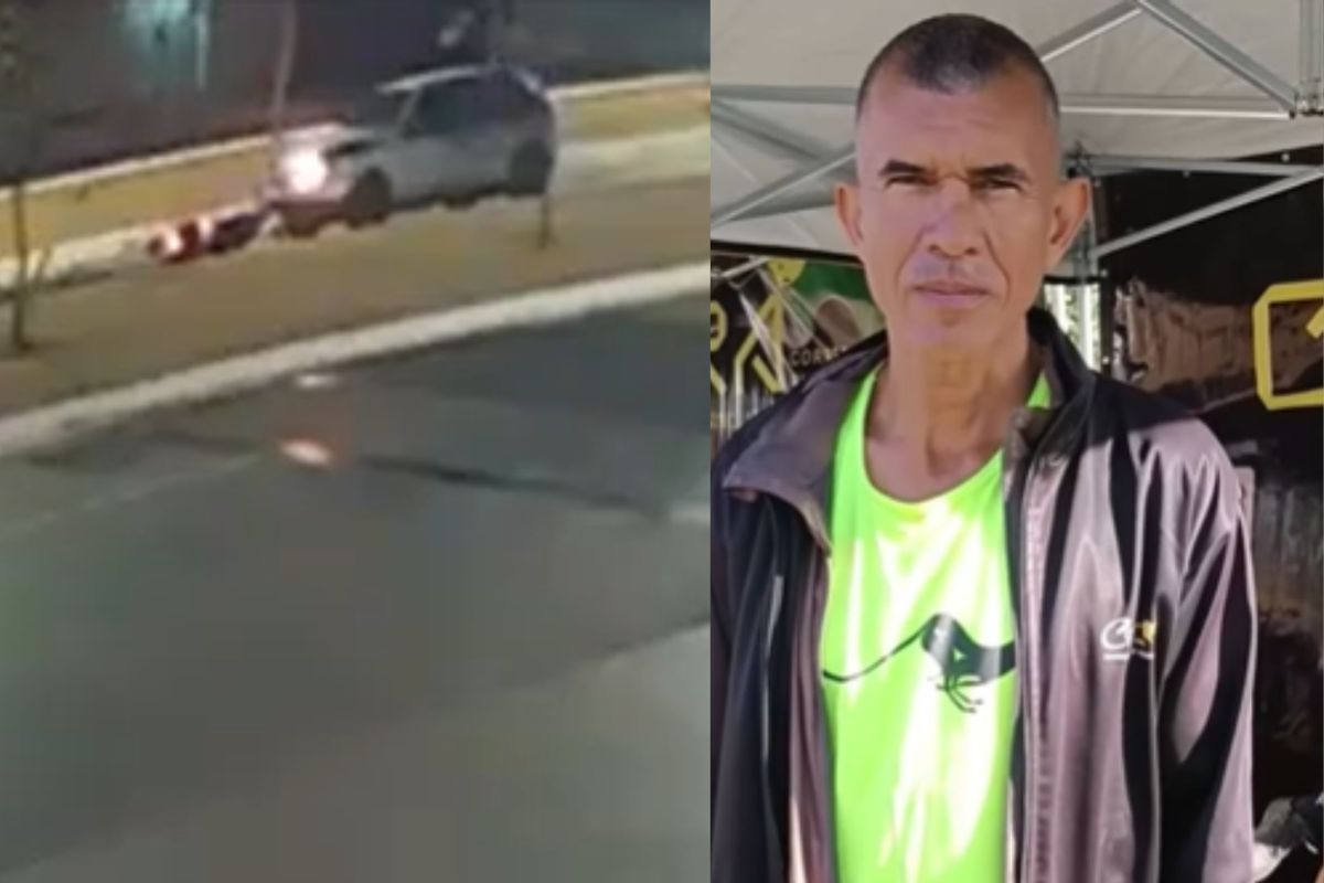 Câmeras mostram momento em que Emanuel Maratonista é atropelado na Avenida Brasil; veja