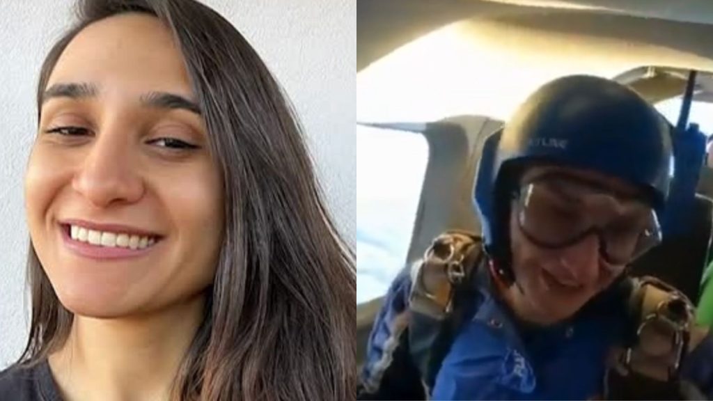 Paraquedista Karina Sampaio Silva recebeu alta hospitalar.