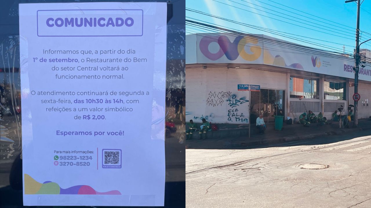 Restaurante do Bem do Centro de Anápolis anuncia reabertura