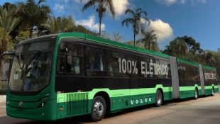 Ônibus biarticulados e 100% elétricos passarão a rodar em Goiânia já em agosto. (Foto: Divulgação/Volvo)