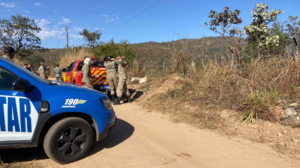 Pai e filho têm surpresa macabra enquanto apagavam fogo de matagal em Aparecida de Goiânia