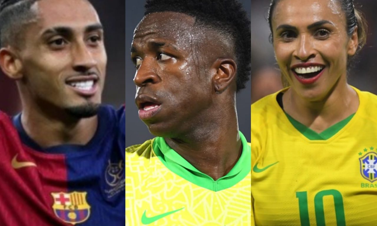 Raphinha, Vinicius Junior e Marta concorrem ao prêmio Bola de Ouro
