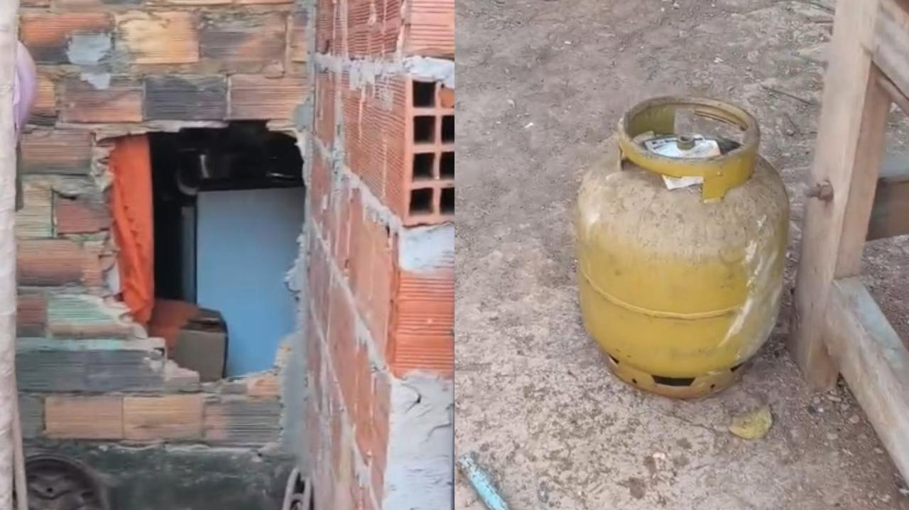 Homem utiliza botijão de gás para salvar família de incêndio, em Abadiânia