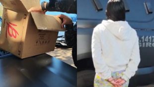Mulher foi presa em flagrante por tráfico de drogas. (Foto: Divulgação/PM)
