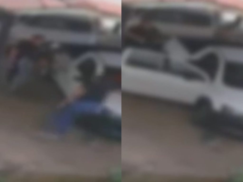 Sequestro foi filmado por câmeras de segurança. (Foto: Tv Anhanguera)