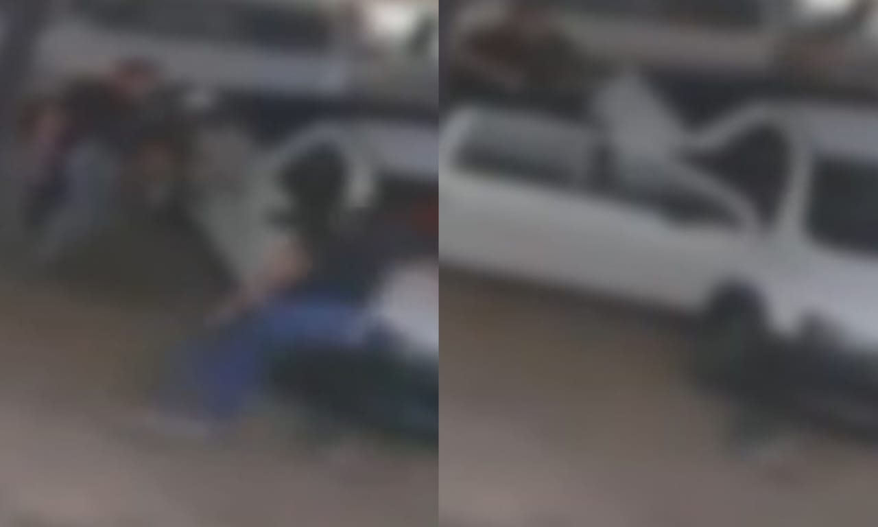 Sequestro foi filmado por câmeras de segurança. (Foto: Tv Anhanguera)