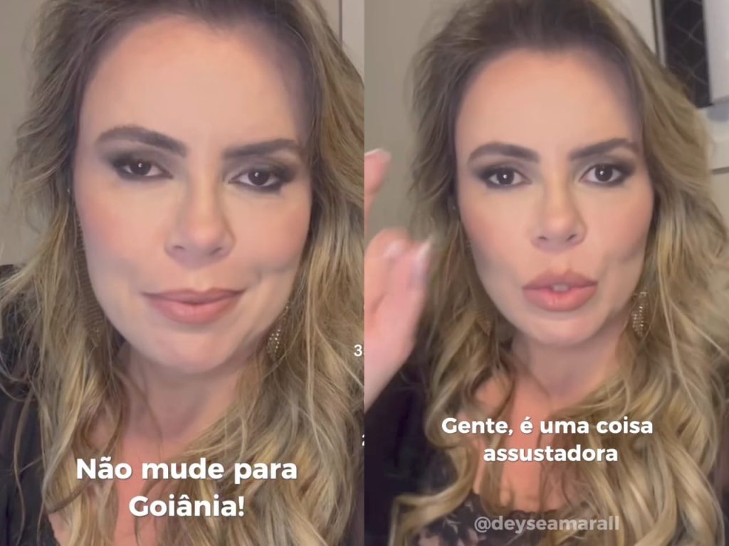 Advogada viralizou nas redes sociais mostrando as razões pelas quais não gosta de Goiânia. (Foto: @deyseamarall)