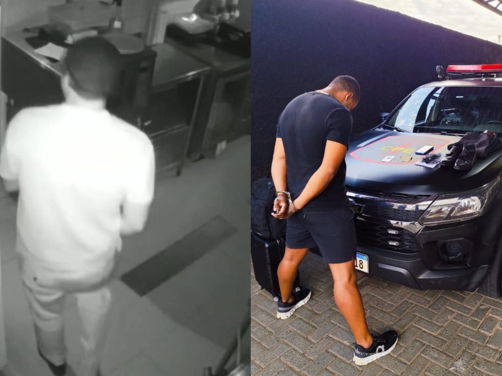 Suspeito foi detido pela CPE no Terminal Rodoviário da Capital. (Foto: Reprodução) Goiânia