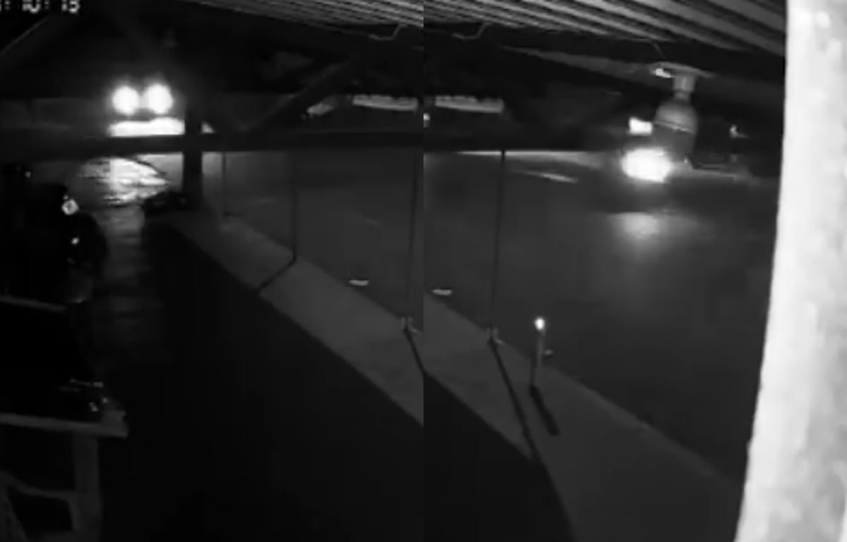 Câmera flagrou acidente em frente ao feirão do Jundiaí que deixou motociclista em estado gravíssimo