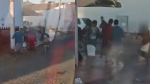 Briga generalizada na porta de colégio em Inhumas quase terminou em morte