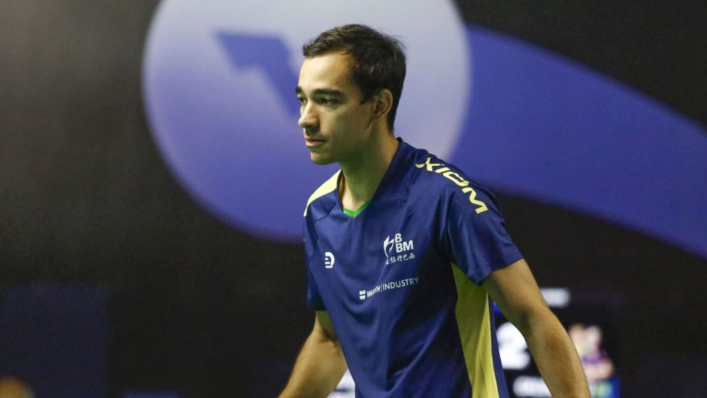 Hugo Calderano durante competição em Foz do Iguaçu. (Foto: Paulo Lisboa/Brazil Photo Press/Folhapress)