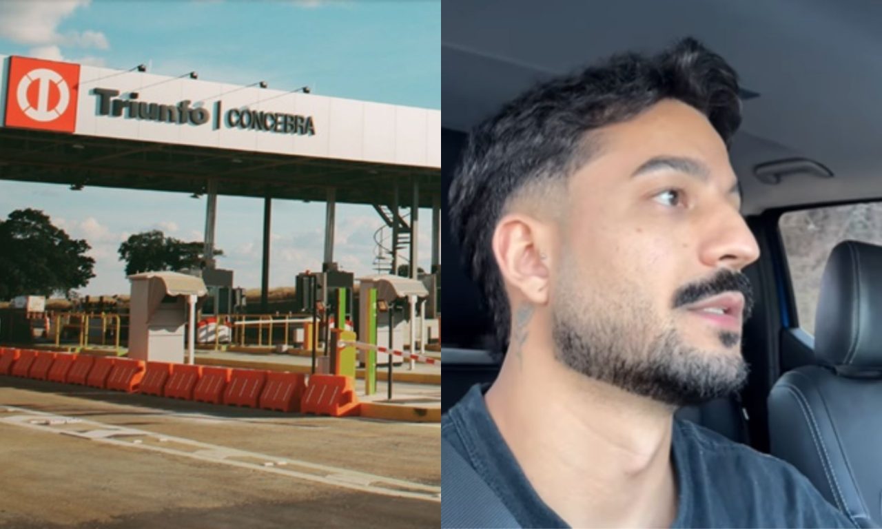 Triunfo Concebra se manifestou após humorista Jhonathan Coelho compartilhou que não pagou pedágio nas praças da BR-060. (Foto: Divulgação e Reprodução)