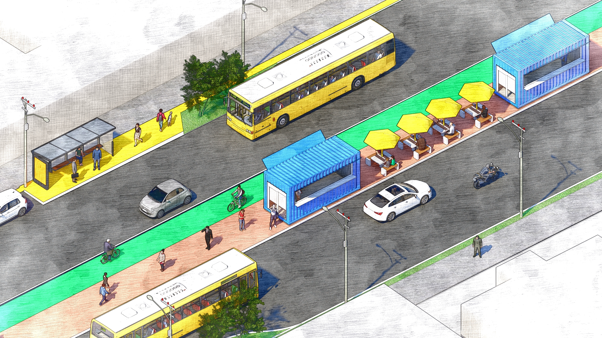 Avenida Xavier Almeida, que inclui ciclovia.