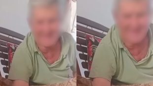Idoso apareceu sorrindo enquanto abusava da adolescente. (Foto: Reprodução)