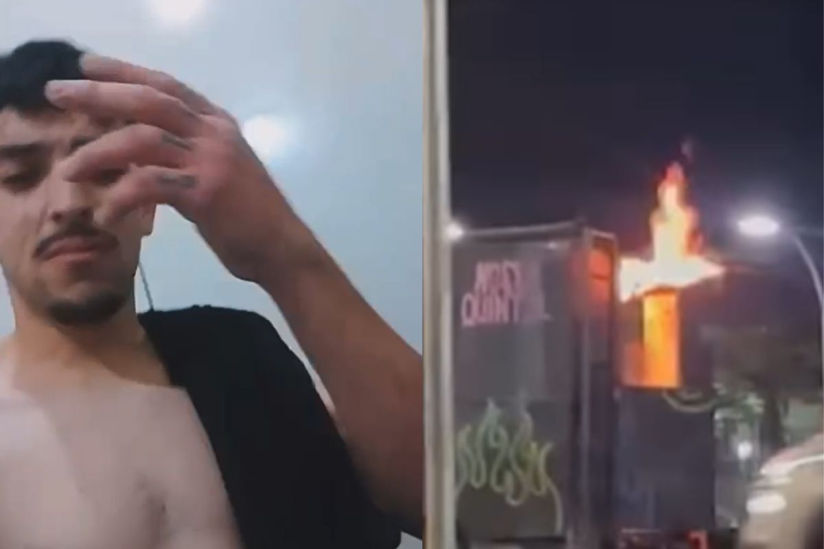 Funcionário de food truck que pegou fogo em Anápolis revela detalhes e estado de saúde: “estou todo queimado”