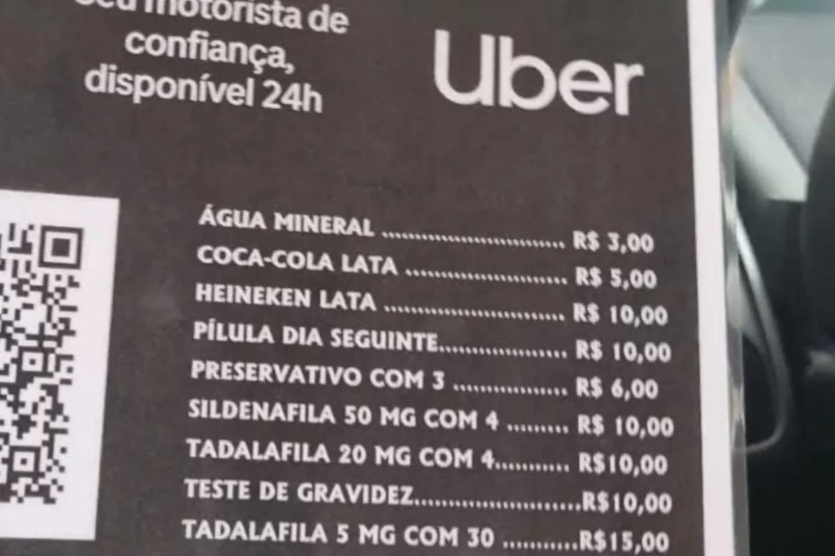 Motorista de aplicativo chama atenção pelo que oferece aos passageiros