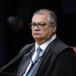 Ministro Flávio Dino na sessão do STF do julgamento de Bolsonaro e de mais sete réus da trama golpista. (Foto: Fabio Rodrigues-Pozzebom/ Agência Brasil)