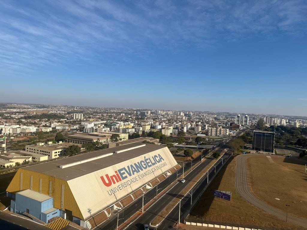 Vista aérea do bairro Cidade Universitária, em Anápolis. (Imagem: Ilustração)