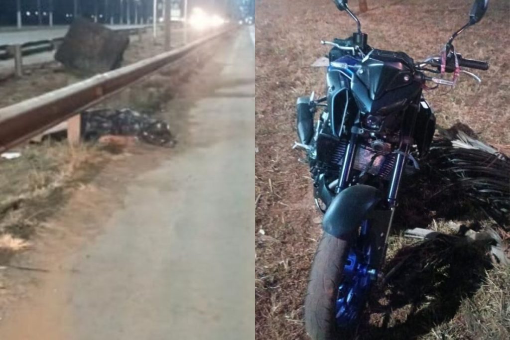 Motociclista morre após bater em ciclista que atravessava rodovia entre Goiânia e Goianira