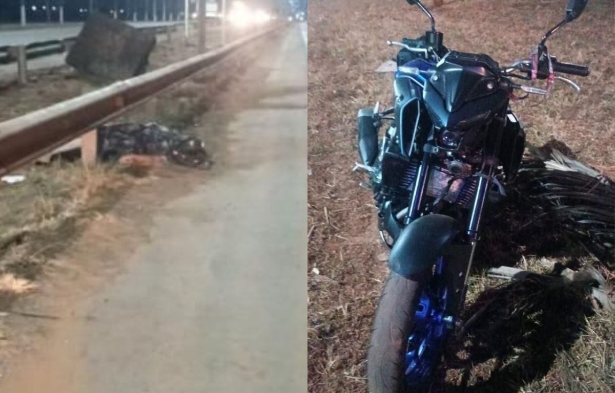 Motociclista morre após bater em ciclista que atravessava rodovia entre Goiânia e Goianira