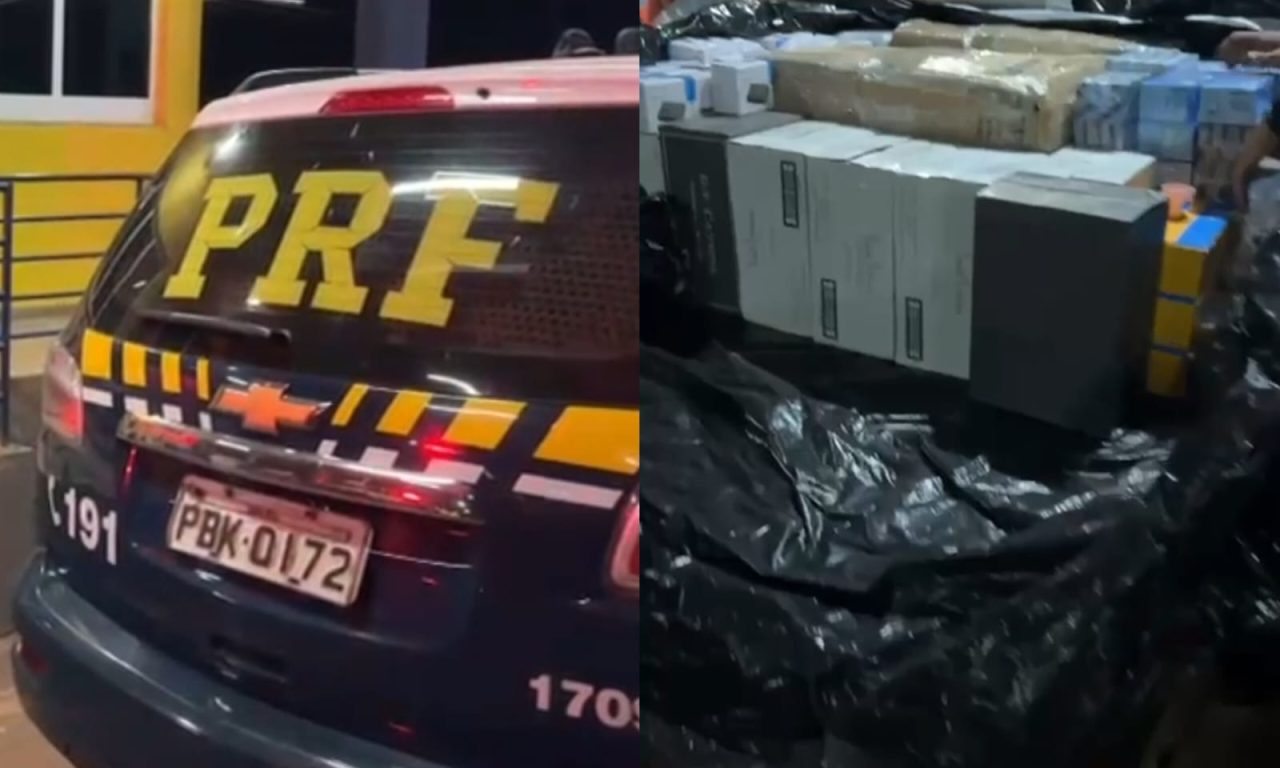 Carga foi apreendida pela PRF. (Foto: Divulgação)